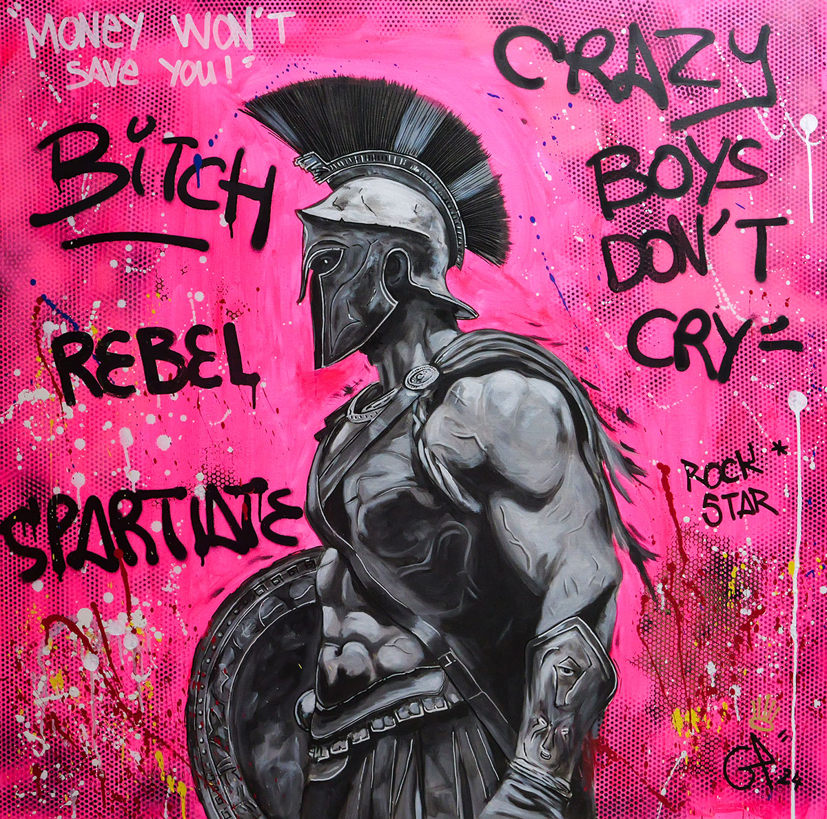 BITCH — 100 × 100 cm, peinture de Geoffrey Payen